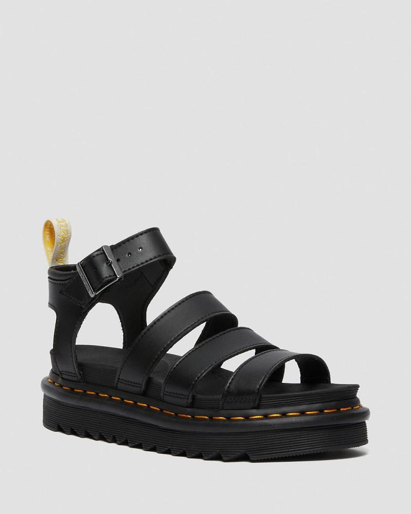 Women\'s Dr Martens Vegan Blaire Felix Gladiator Sandals Black | AU 301BEX